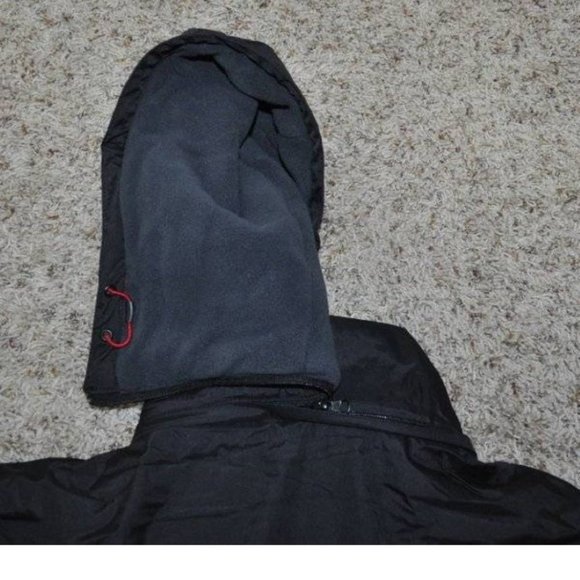 Mens Winter Jacket Hemisphere Black L Wind Water Resistant Down Alt Fill Hooded - Picture 8 of 8
